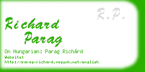 richard parag business card